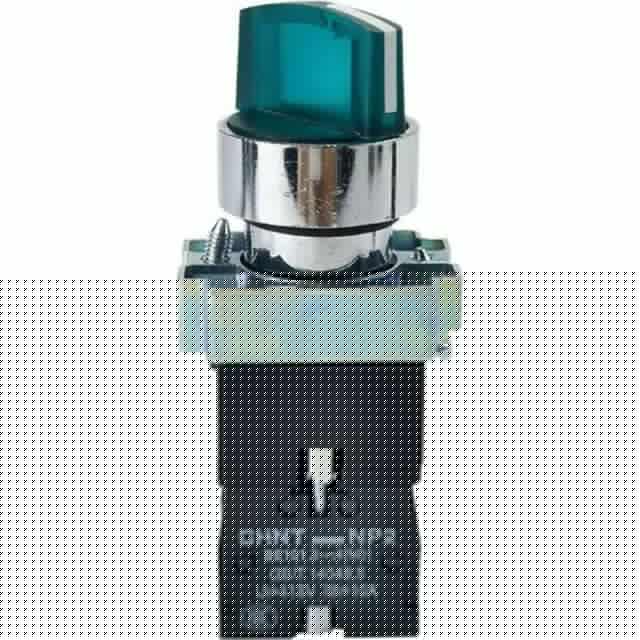 Переключатель NP2-BK12365 2 полож. с фиксацией 1НО+1НЗ зел. AC 230В (LED) IP40 CHINT 575496