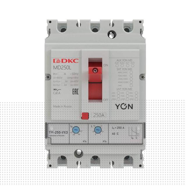 Выключатель автоматический 3п 250А 40кА Ir 0.7…1xIn Ii 5…10xIn YON MD250N-TM250