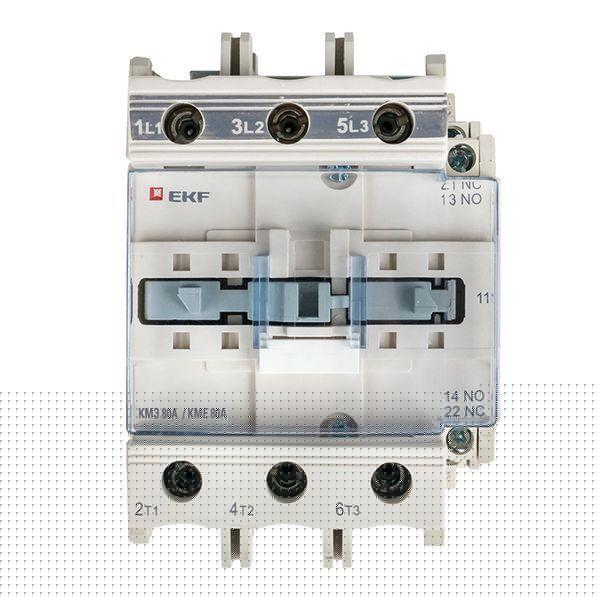 Контактор КМЭ 80А кат. 380В AC 1НО+1НЗ EKF ctr-s-80-380