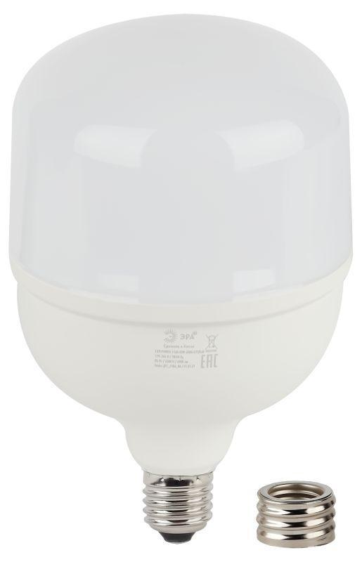 Лампа светодиодная высокомощная STD LED POWER T140-85W-6500-E27/E40 85Вт T140 колокол 6500К холод. бел. E27/E40 (переходник в компл.) 6800лм Эра Б0032088