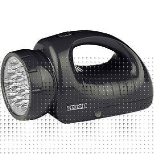 Фонарь-прожектор аккумуляторный TSP12 12 + 18LED аккум. 4В 1.8А.ч ЗУ 220В (картон. упак.) Трофи C0045551