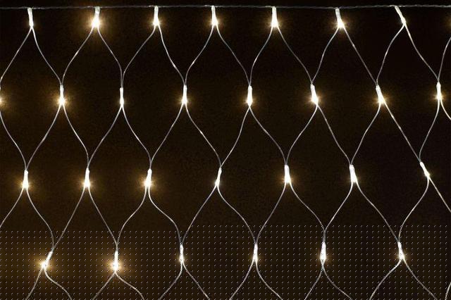 Гирлянда "Сеть" 1.5х1.5м 160LED тепл. бел. IP20 провод прозр. 230В с контроллером 8 режимов IEK LGDB410-1-160-L1-T-S-44