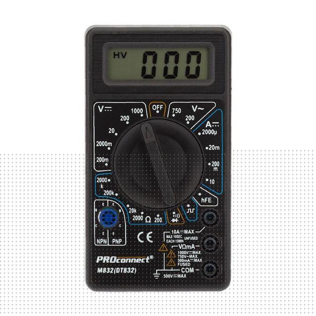 Мультиметр портативный M832 (DT832) PROCONNECT 13-3012