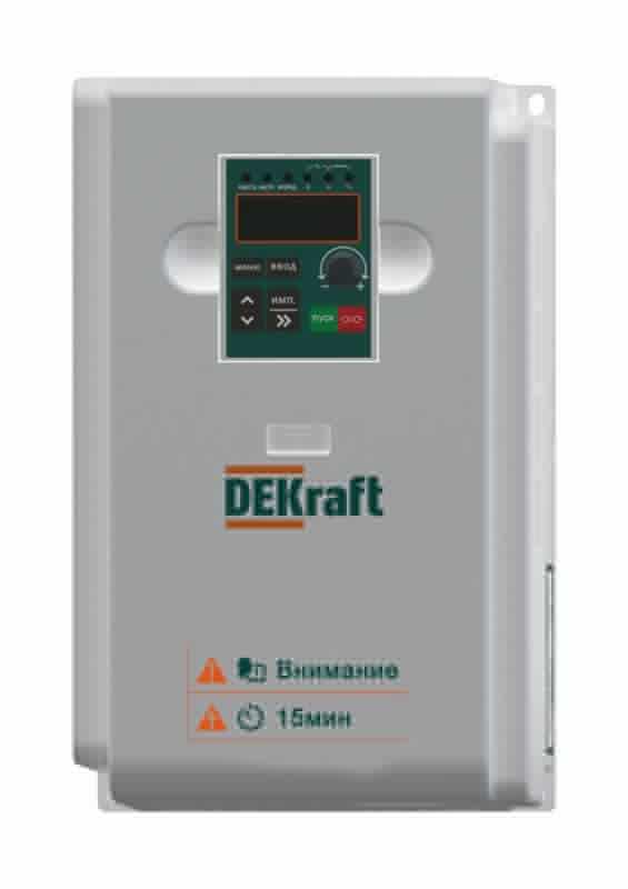 Преобразователь частоты DEKV060 7.5кВт 380В 3ф с тормозн. модулем DEKraft DEKV060G7R5T4B