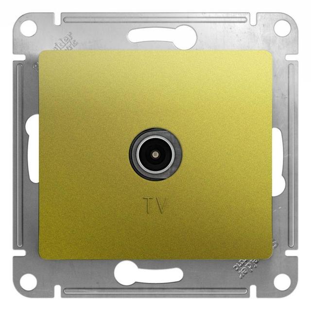 Розетка телевизионная оконечная TV Glossa 1дБ механизм фисташк. SE GSL001091