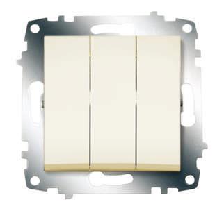 Выключатель 3-кл. 1мод. СП Cosmo 10А IP20 механизм крем. ABB 619-010300-254