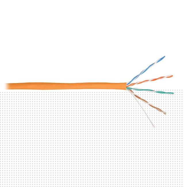 Кабель U/UTP кат.5E (класс D) 4 пары 24 AWG (0.49мм) тест по ISO/IEC 100МГц ож BC чистая медь внутр. LSZH нг(А)-HFLTx оранж. (уп.305м) NIKOLAN NKL 2100C-OR