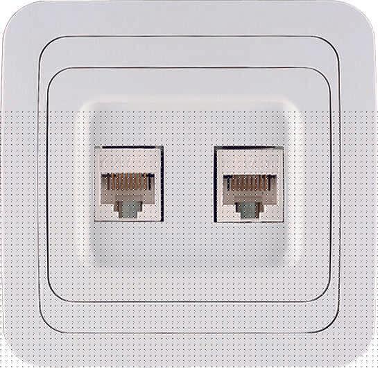 Розетка компьютерная 2-м СП Mimoza 16А IP20 кат.5 бел. Makel 12036
