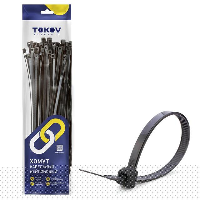 Хомут кабельный нейлоновый черн. 4.8х200 (уп.100шт) TOKOV ELECTRIC TKE-HNS-4.8-200-B/100