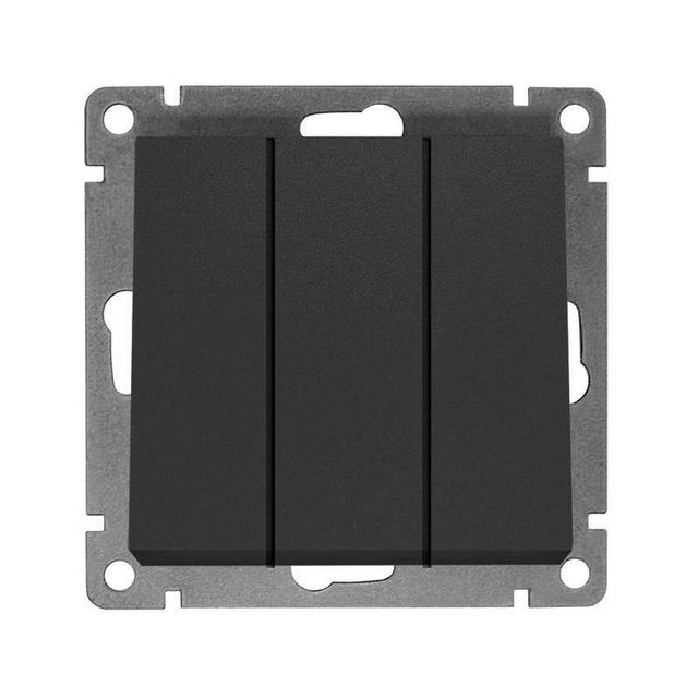 Выключатель 3-кл. СП Афина 10А IP20 механизм графит Universal A0043-Gr