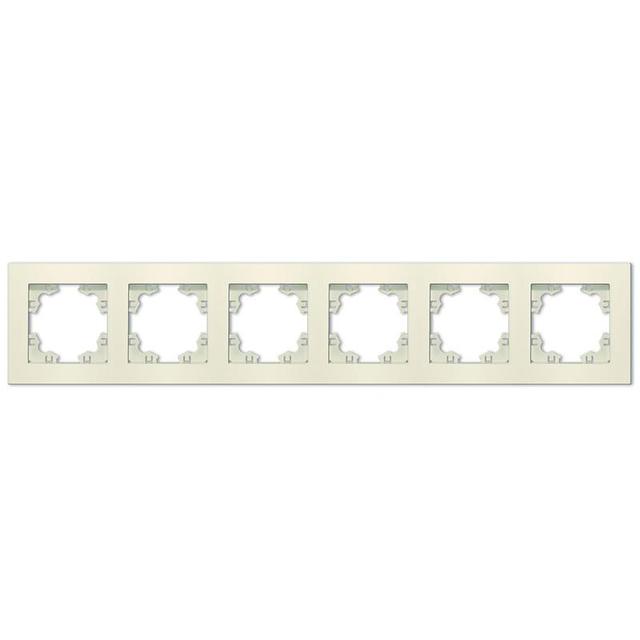 Рамка 6-м Афина универс. сл. кость (ivory) Universal A1043-I