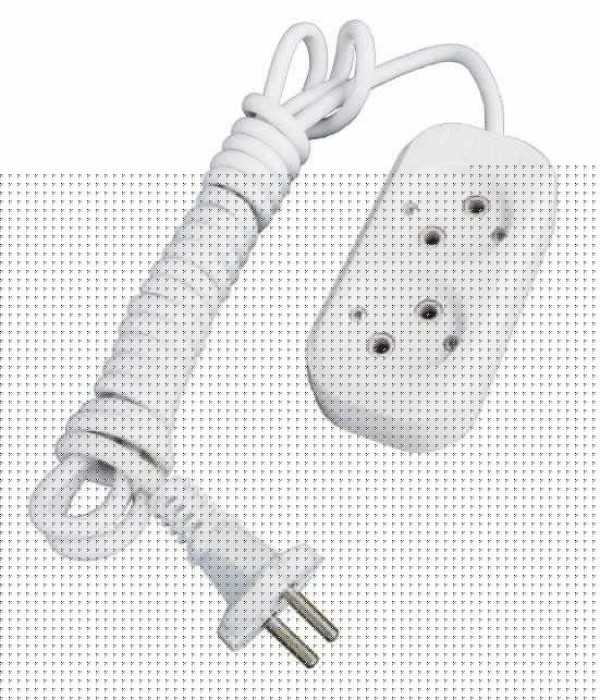 Удлинитель 2х5м без заземл. 10А IP20 Е-202 ПВС 2х0.75 АБС-пластик UNIVersal 9631961